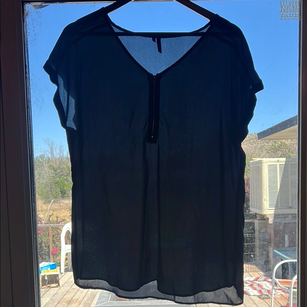 Maurices Blue Short Sleeve Blouse
